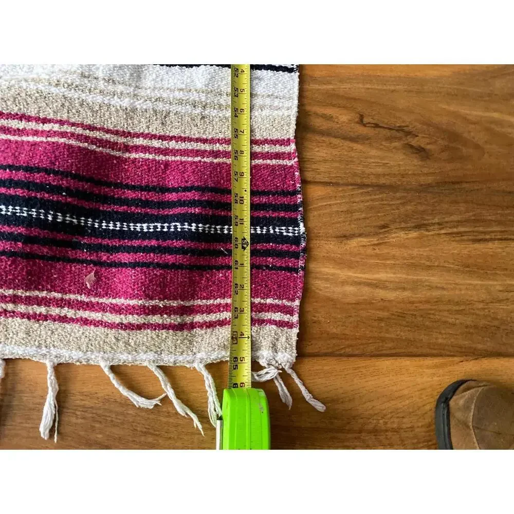 Falsa Serape ONW-Magenta West Southwest Southwestern Mexican Blanket Afghan